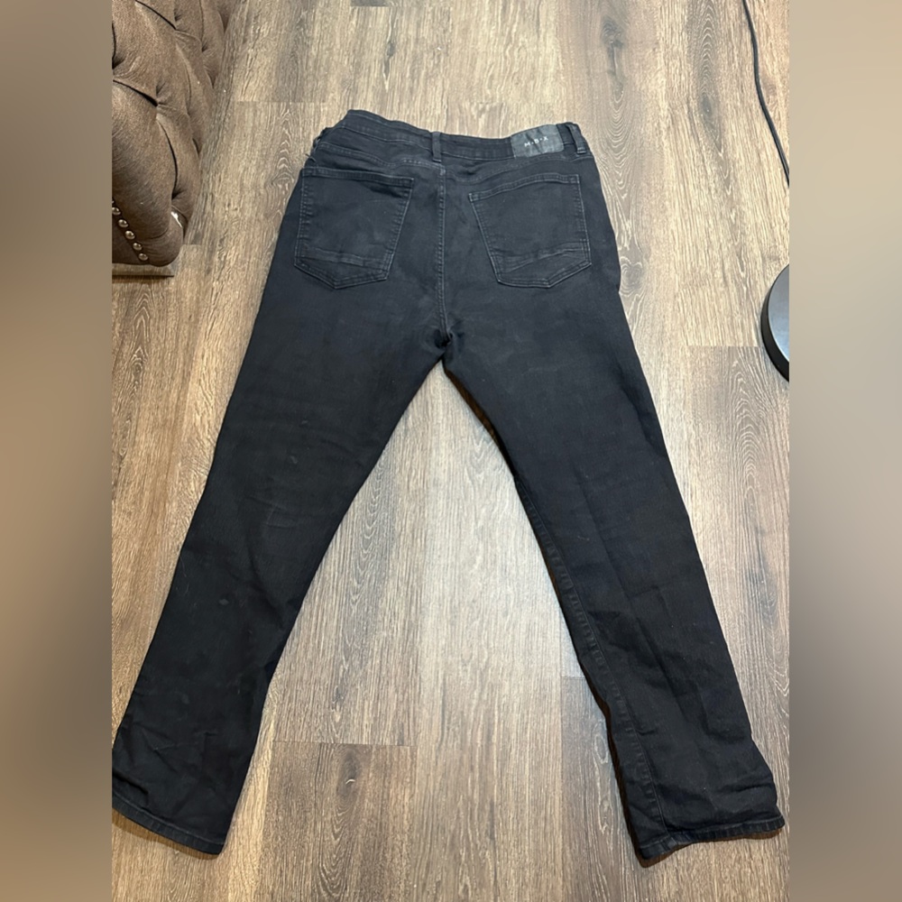 Black M X B slim fit jeans black size 38x30 - Picture 6 of 7